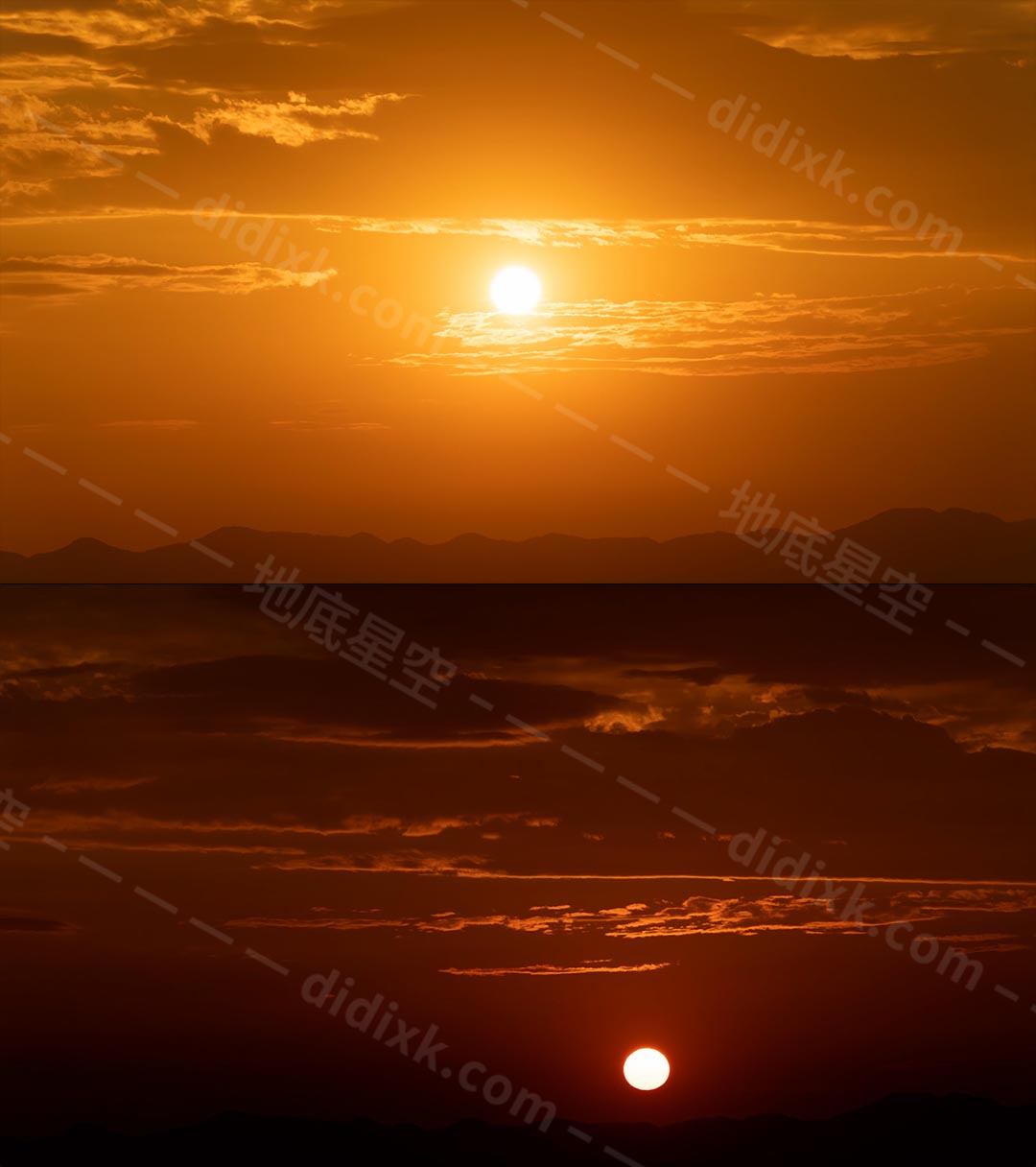 视频素材唯美的夕阳日落太阳下山自然风景延时视频
