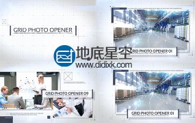AE模板高科技网格时间线宣传企业视频