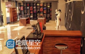 时尚精品服装和女性购物姿势3D模型合辑