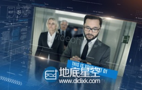 AE模板企业宣传片介绍科技感未来信息图片视频动画