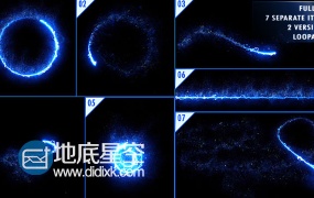 视频素材14组电流粒子光线路径动画