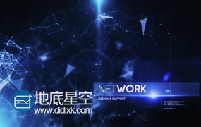 AE模板Plexus粒子点线面抽象网络通信科技公司震撼宣传片头