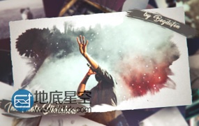 AE模板水墨专辑画廊摄影照片幻灯片视频