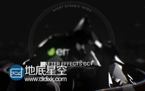 AE模板LOGO演绎黑色山体破碎片头标志动画