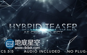 AE模板大气金属Plexus粒子三维网格文字标题动画宣传片