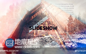 AE模板企业史诗视差宣传片水墨遮罩图片幻灯片展示效果