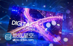 AE模板科幻数字全息开场片头高科技界面宣传视频介绍
