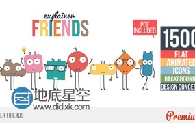 AE模板嘴唇同步解说可爱漫画人物公司介绍宣传视频