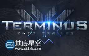 AE模板E3D电影史诗游戏预告片发光金属标志片头演绎