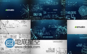 AE模板物理公式教育纪录片探索发现介绍开场标志效果