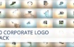 AE模板30种企业公司标志动画logo演绎百叶窗转换片头包装
