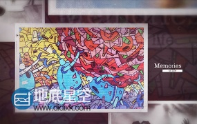 AE模板3D动态画廊周年纪念日家庭相册婚礼生日照片动画