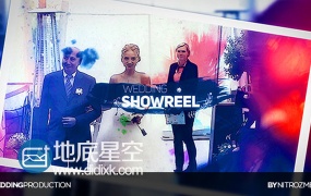 AE模板浪漫婚礼现场相册视频结婚纪念日照片展示动画