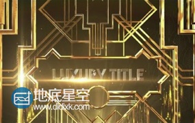 AE模板E3D奢华黄金边框颁奖典礼豪华三维标题动画