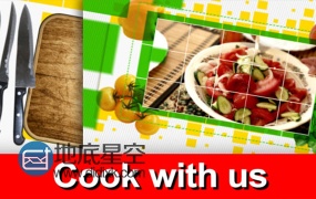 AE模板电视节目包装烹饪美食菜单厨师食谱介绍动画