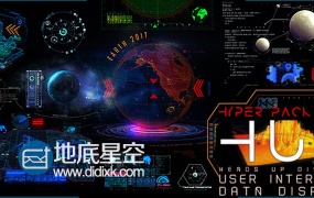 AE模板UI用户界面科幻全息图350种元素包高科技HUD抬头显示器