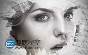 AE模板图片动画相册复古水墨滴落纸张散开展示动画