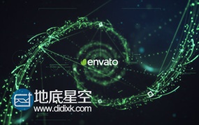 AE模板DNA链粒子光线流动高科技炫酷科幻HUD片头宣传动画
