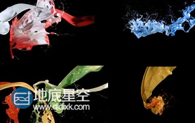 视频素材:14组高清泼墨视频素材