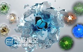 AE模板真实水或卡通风格效果液体飞溅气泡演绎标志饼动画