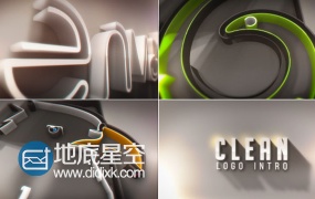 AE模板三维LOGO挤压描边生长演绎标志片头动画