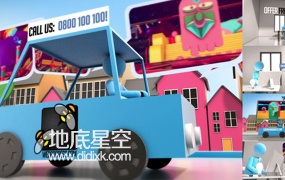 AE模板公司业务拓展品牌宣传片三维卡通解说图形动画