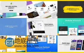 AE模板网站设计介绍企业公司宣传推广手机UI展示动画