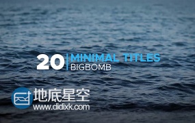 AE模板20组4K分辨率简洁文字标题动画