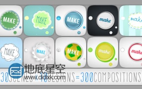 AE模板弹性标题文字动画圆形设计介绍企业宣传片
