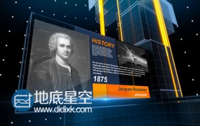 AE模板电视节目广播新闻立体科技感图片视频信息展示效果