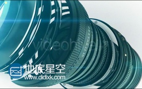 AE模板C4d工程佳能镜头分层动画企业标志演绎特效