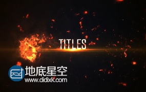 AE模板4K史诗级震撼黑暗火焰爆炸冲击文字标题动画