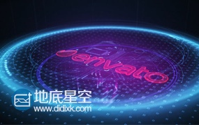 AE模板Logo演绎科技感冲击波热浪特效标志片头动画