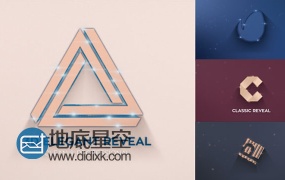 AE模板优雅经典简单线描logo标志演绎动画