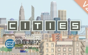AE模板城市建筑高楼大厦生长MG动画效果