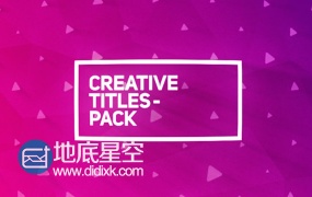 AE模板图形元素背景时尚简洁彩色创意标题动画