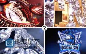 AE模板三维电视晚会颁奖杯典礼多种水晶时尚选美比赛标志片头
