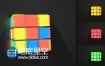 AE模板多彩立方体变换成魔方logo演绎片头动画
