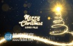 AE模板圣诞节闪闪发光粒子圣诞树路径动画