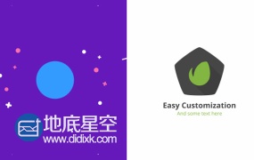 AE模板扁平化MG抽象设计logo演绎片头动画