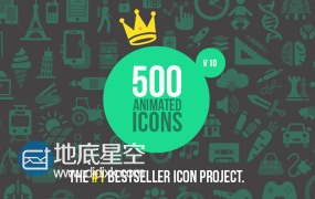 AE模板500个实用MG动画包括农业企业科技信息技术互联网等图标