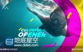 AE模板家庭旅行度假冒险毛刺失真闪动图片视频动画