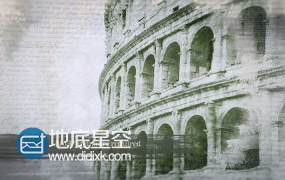 AE模板复古水彩水墨油漆雕刻历史记录动画效果
