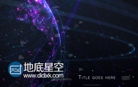 AE模板HUD地球高科技感数字信息安全技术宣传片头