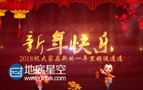 AE模板春节新年大气喜庆粒子光线文字片头动画特效