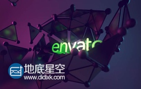 C4D模板+AE模板三维图形点线动力学柏拉图特效动画