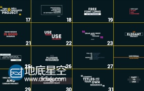 AE模板80组实用文字标题动画效果