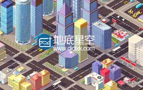 低多边形城市楼房3D模型 Low Poly Megapolis City Pack