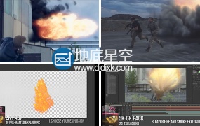 视频素材4K高清粉尘火焰爆炸素材