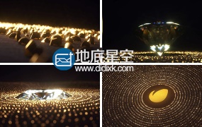 AE模板大气豪华黄金色的珠宝闪闪发光钻石logo演绎动画